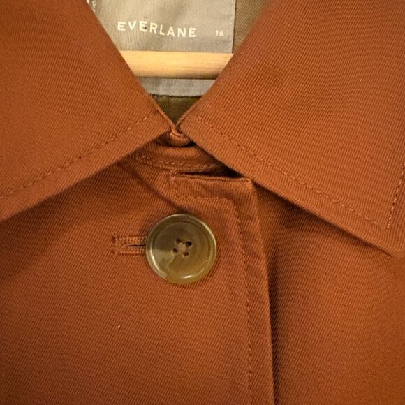 Everlane Cocoa Brown Mac Coat - Size 16 - Picture 10 of 15